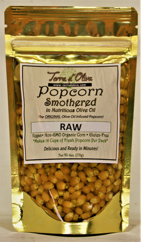 RAW EVOO Olive oil Infused Popcorn Kernel Pour N Pop
